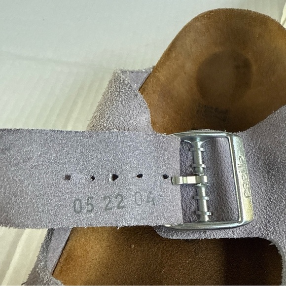 Papillio Light Purple Fog Suede Leather Chunky Sandals Size 37 6W 4M - Picture 11 of 11